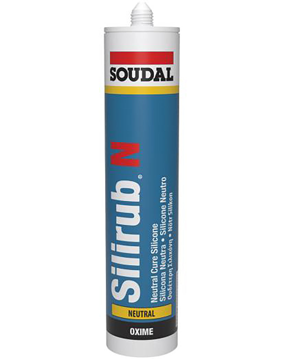 Sigillante siliconico neutro trasparente 310 ml SILIRUB N SOUDAL