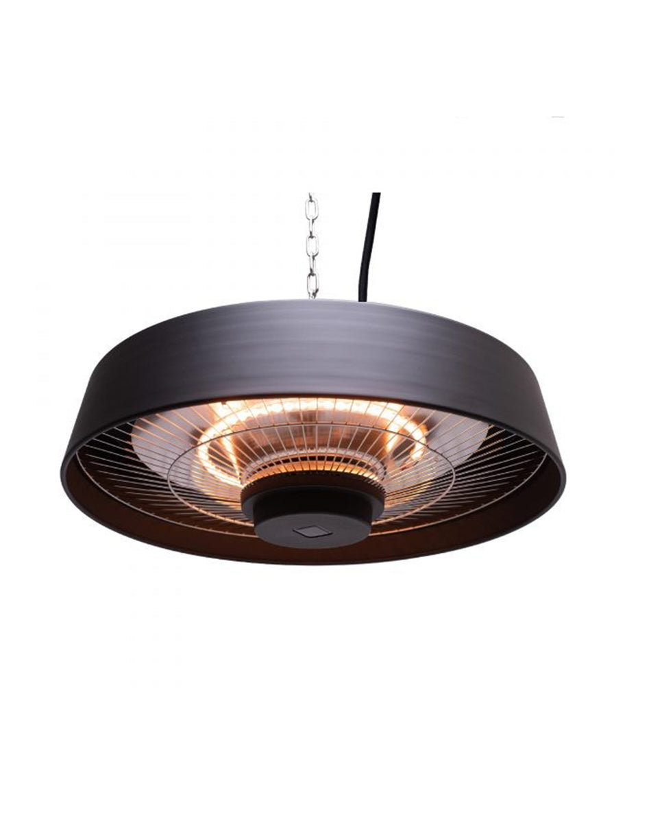 Stufa elettrica a sospensione 2000w nera TECNO AIR SYSTEM