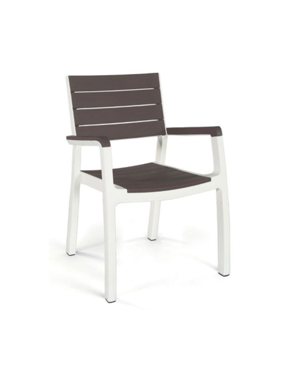 Sedia con braccioli grafite e bianco HARMONY KETER