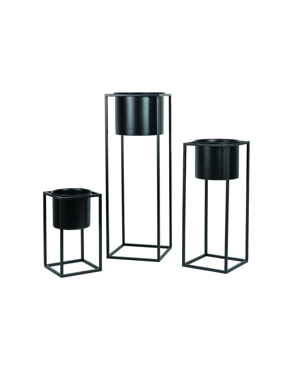 SET 3 PORTAVASI H 30/50/70 NERO