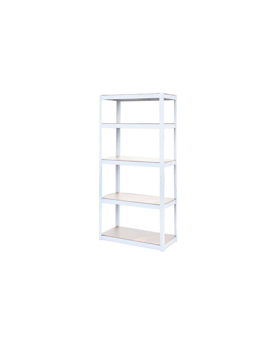 Scaffale in metallo bianco con 5 ripiani in mdf VERDELOOK