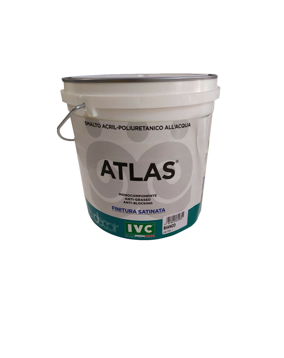 Smalto all'acqua bianco satinato 2.5 lt ATLAS IVC