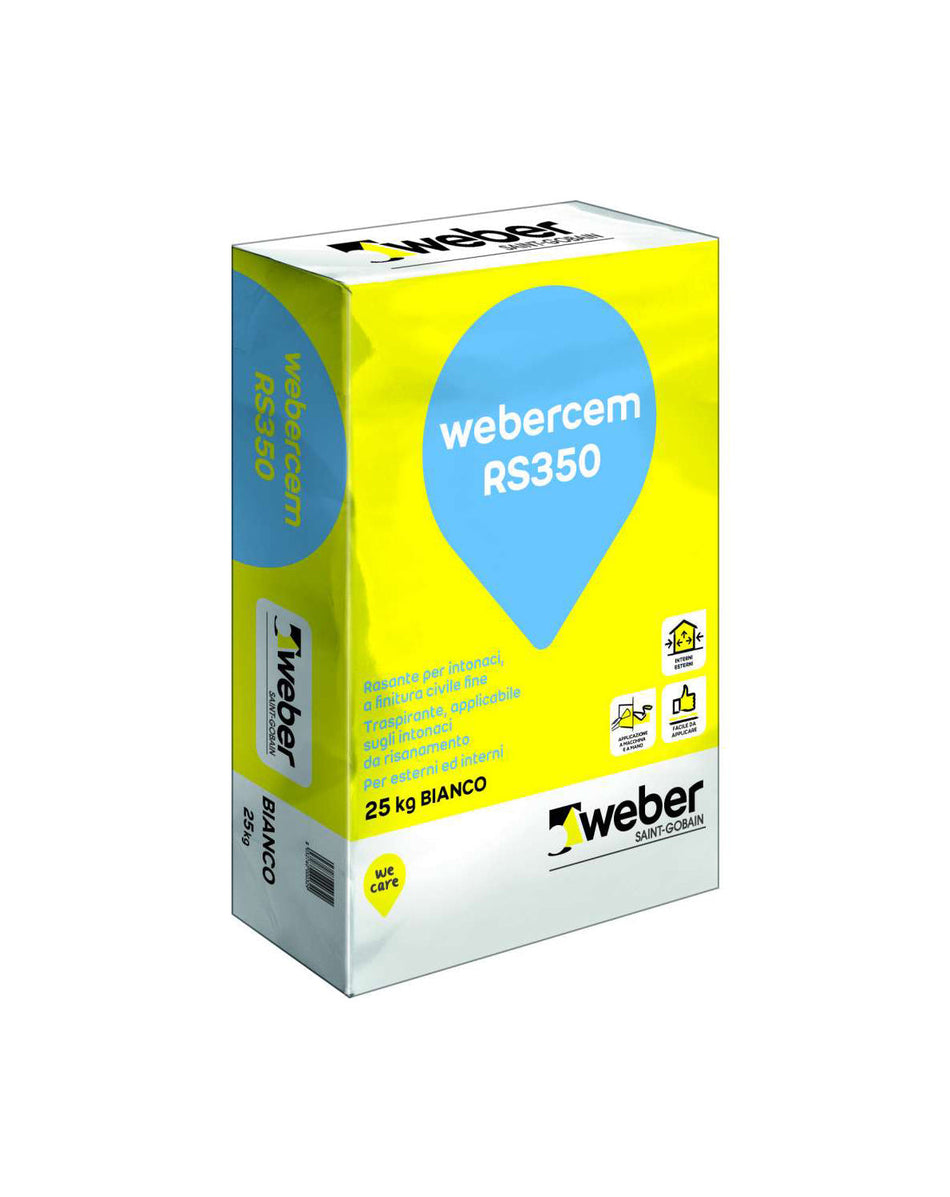 Rasante cementizio bianco 25 kg WEBERCEM RS350 SAINT-GOBAIN