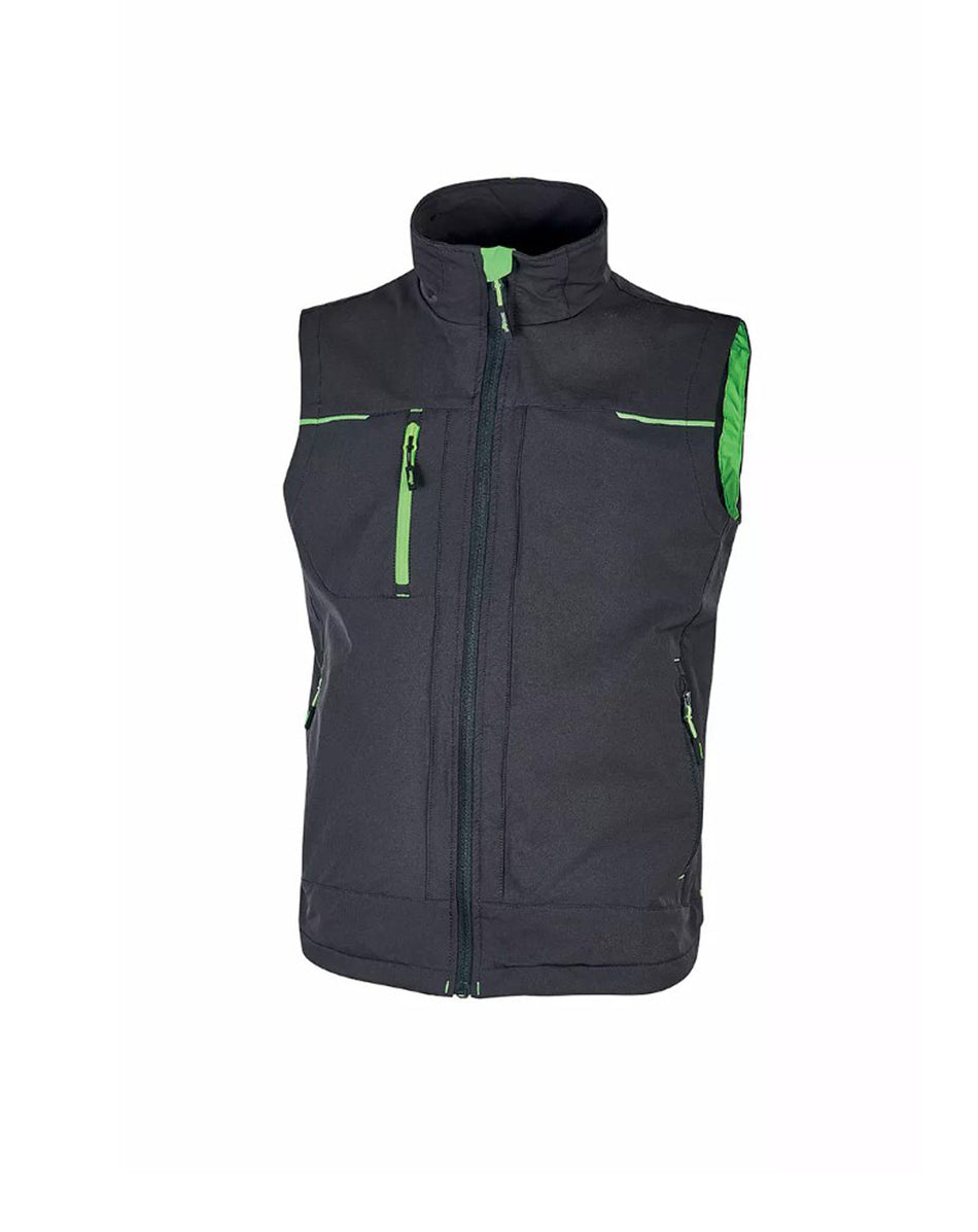 Gilet in tessuto u-4 grigio/verde SATURN U-POWER