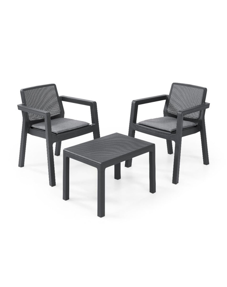 Set da giardino antracite EMILY BALCONY KETER