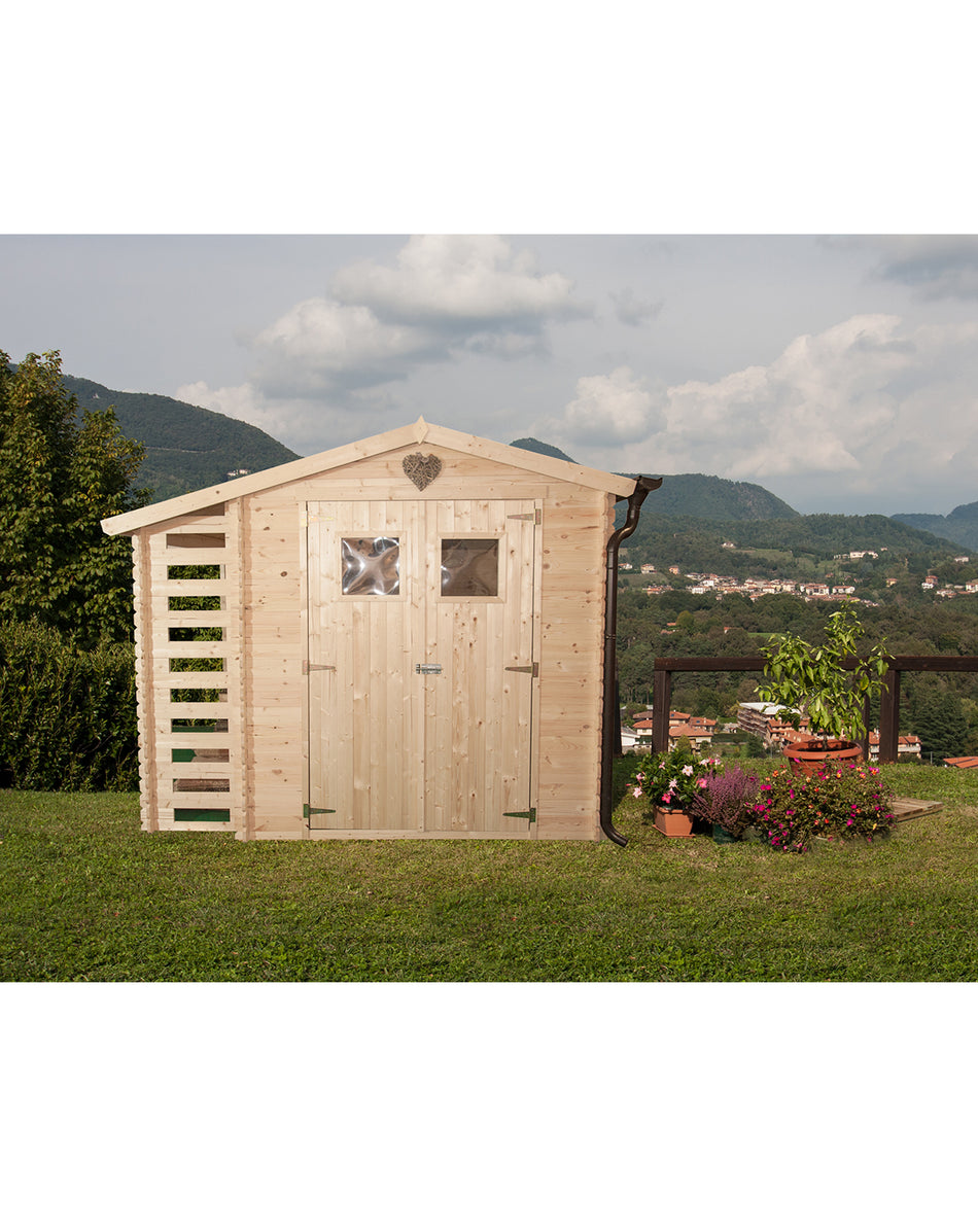 Casetta con legnaia 256x200 cm AVA