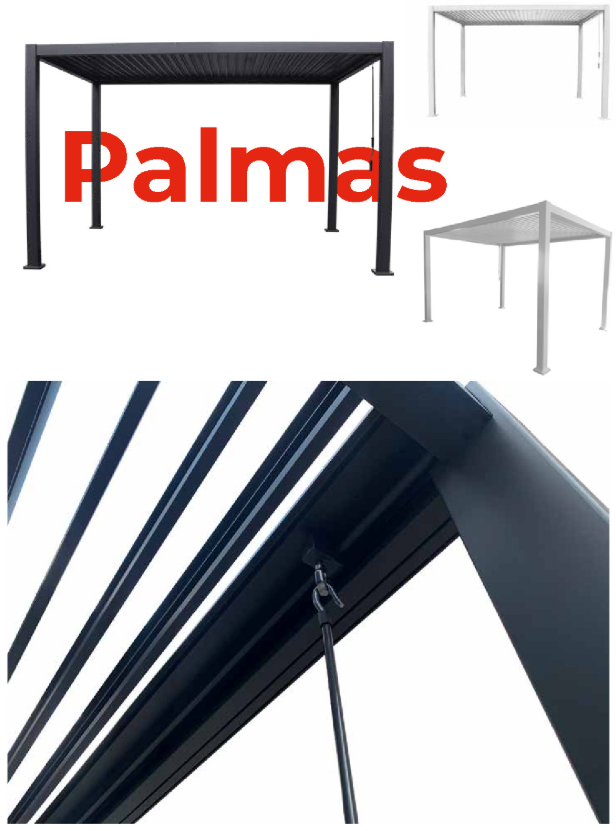 Pergola Palmas 3X3 ANTRACITE ART. M0988-38 - RITIRO IN NEGOZIO