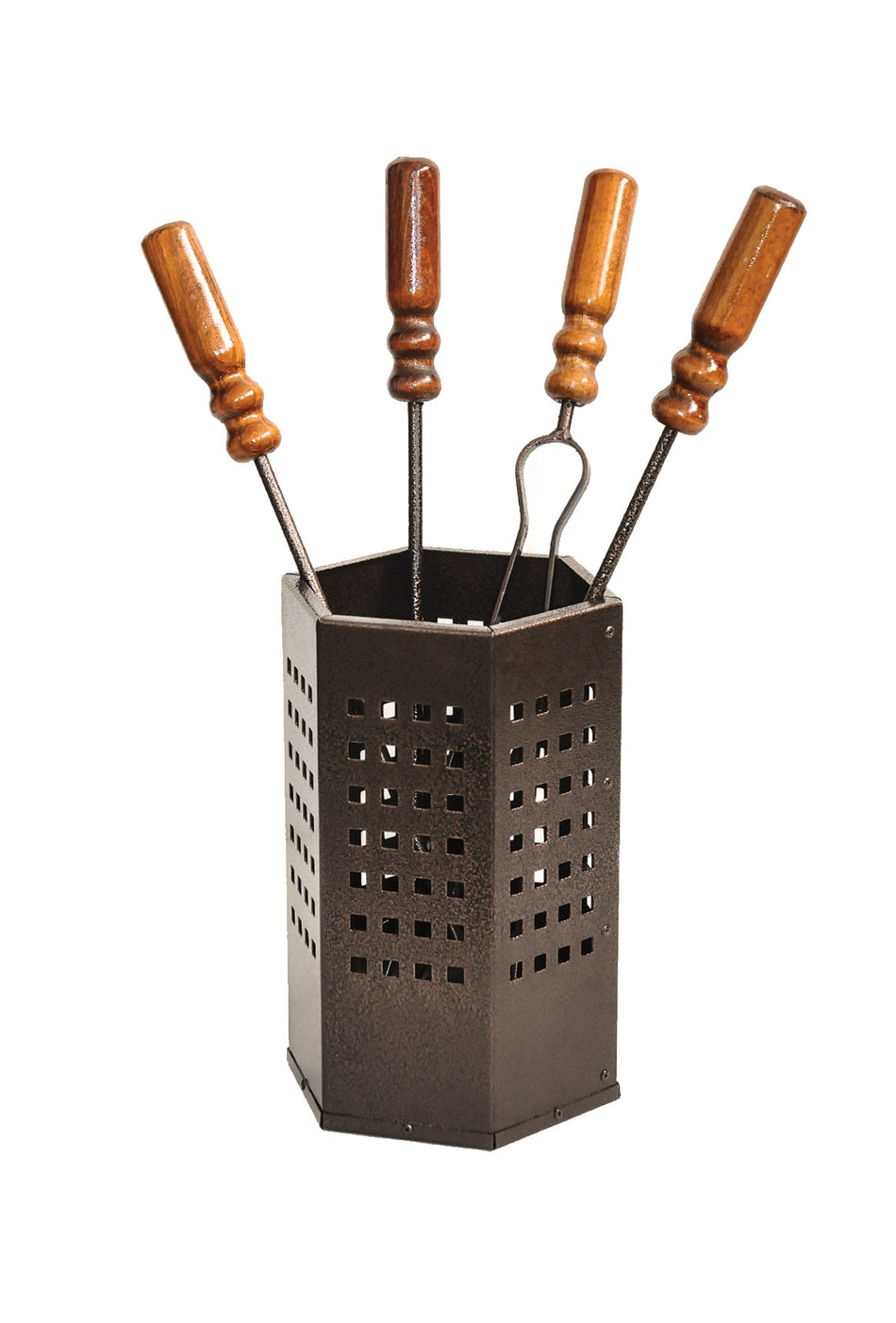 COMPLETO CAMINO CM 50 FER. BAT. SET 4PZ C/MANICO LEGNO