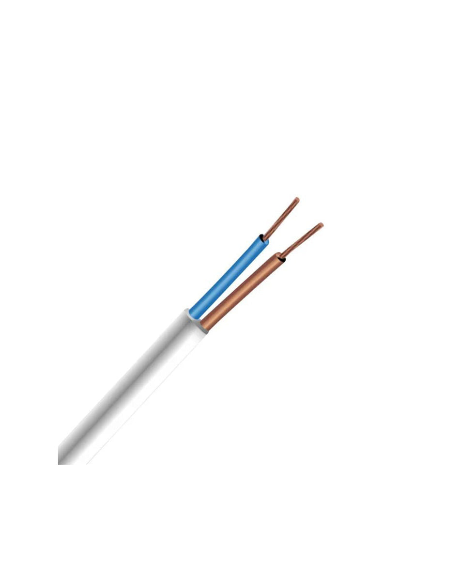 Cavo gommato cpr bianco 100 mt  H05VV-F