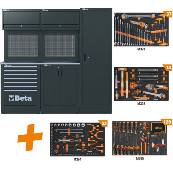 Combinazione arredo officina RSC50 2.0 con 224 utensili